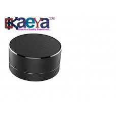 OkaeYa P10 Wireless 3W Super Bass Mini Metal Aluminium Alloy Portable Bluetooth Speaker with Mic, LED Light, Micro SD Card Slot, FM Radio, AUX Mode